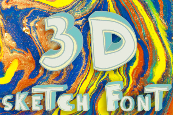 3D Sketch Font for Modern Editorial Design