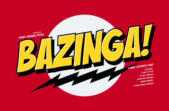 Bazinga Display Font for Creative Projects