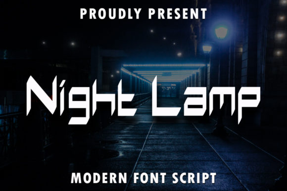 Night Lamp Font for Modern Display and Creative Projects