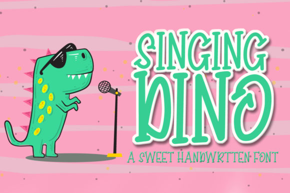 Singing Dino Font for Joyful Campaign Designs