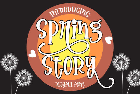Spring Story Font for Playful and Commercial Craft Projects