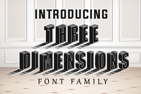Three Dimensions Font for Professional Branding and Design
