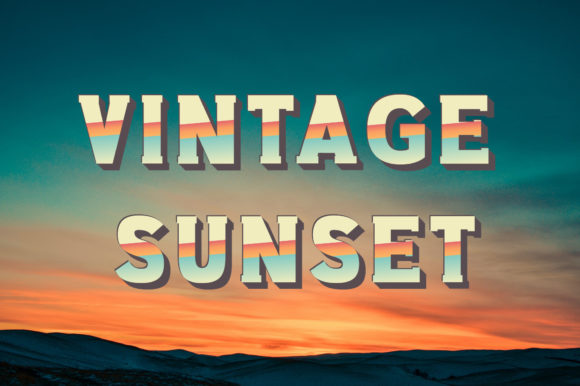 Vintage Sunset: A Bold Display Font for Modern Editorial Design